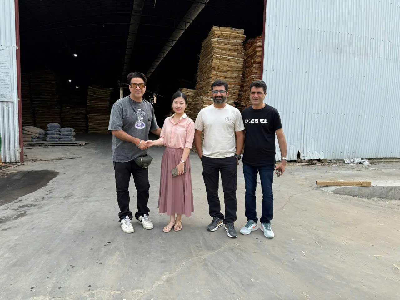 international buyers visiting top plywood supplier factory in vietnam for quality inspection hcply