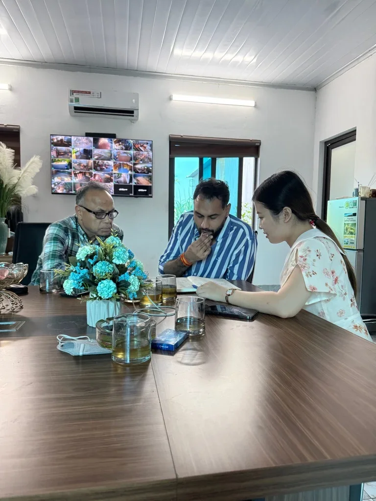 international buyers visiting Vietnam plywood factory hcply