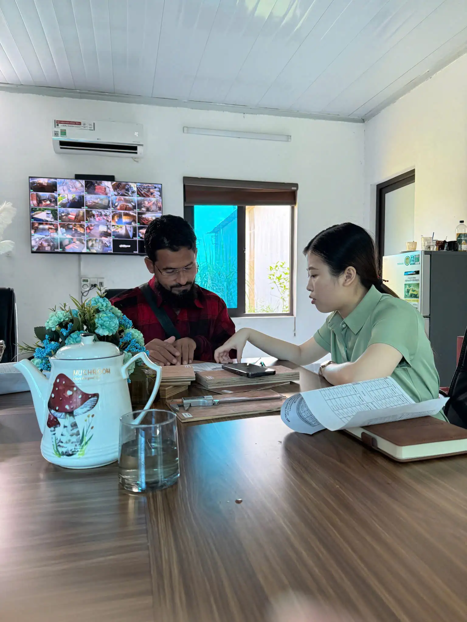 Pierre Moreau visiting HCPLY vietnam plywood factory