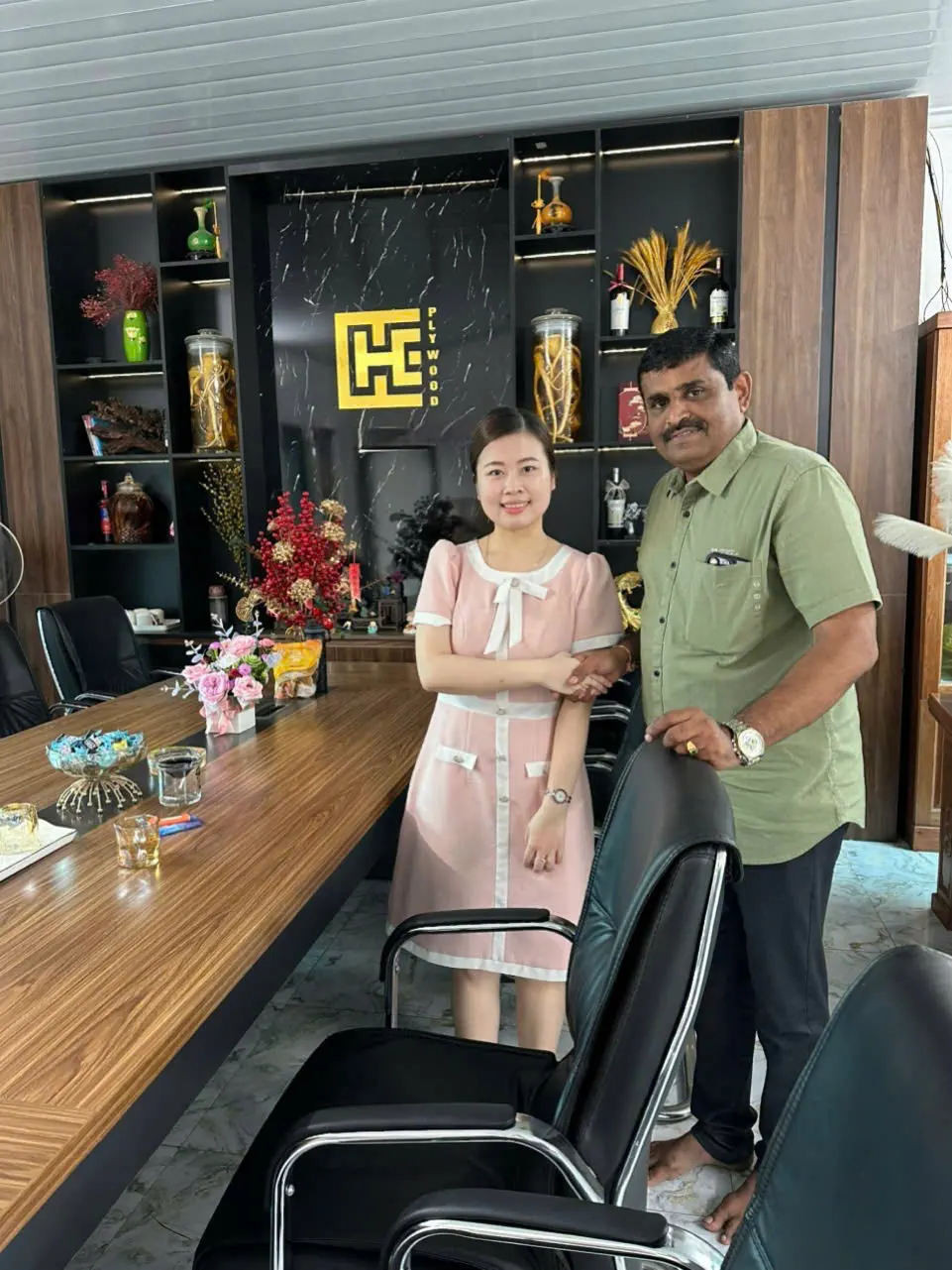 Sarah Williams visiting HCPLY vietnam plywood factory