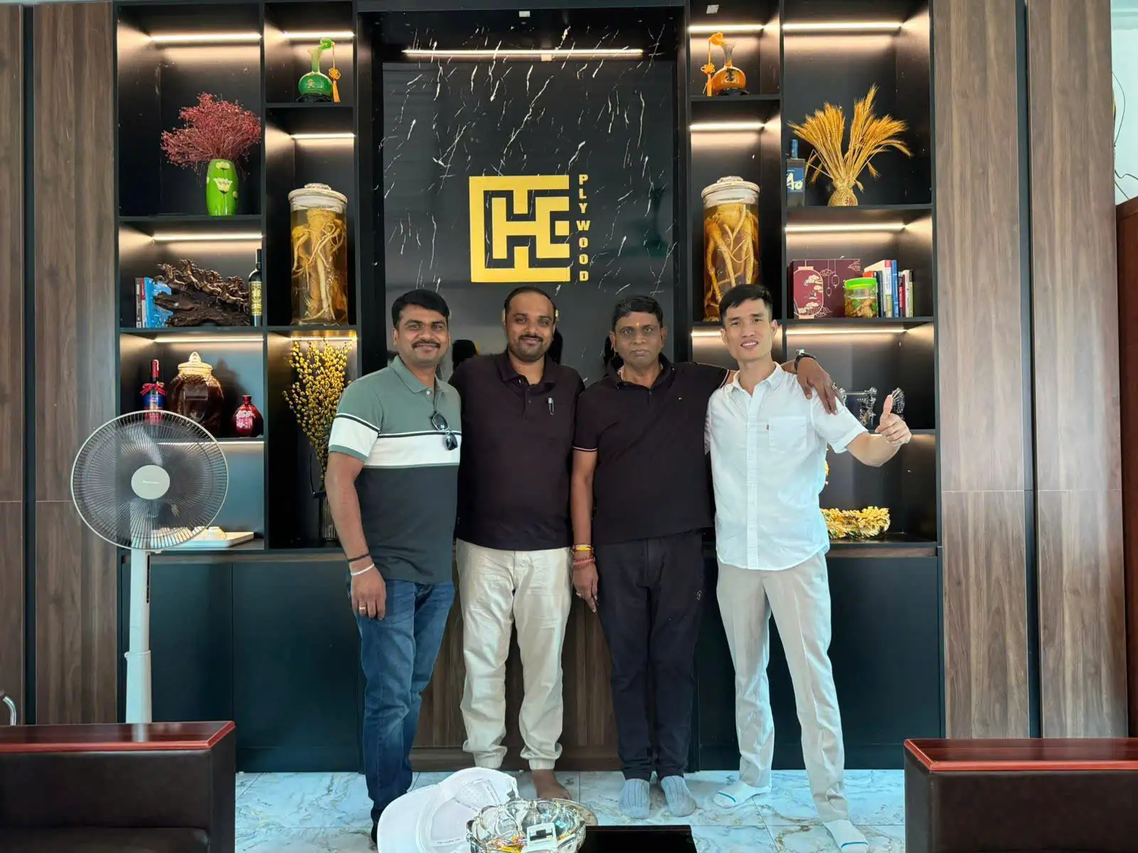 David Chen visiting HCPLY vietnam plywood factory