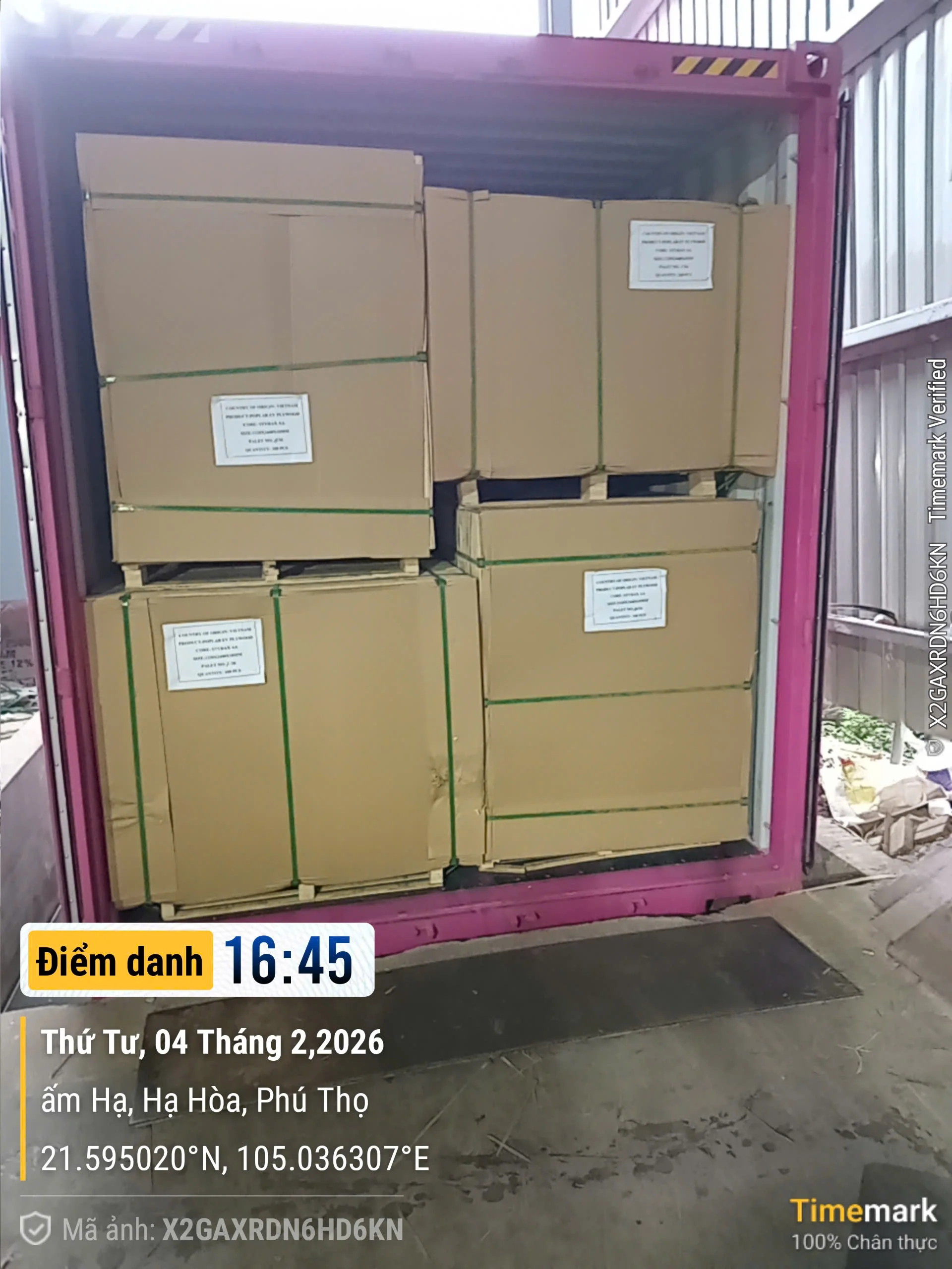 Styrax core plywood packing 1220x2440 18 pallets per 40HC container HCPLY Vietnam