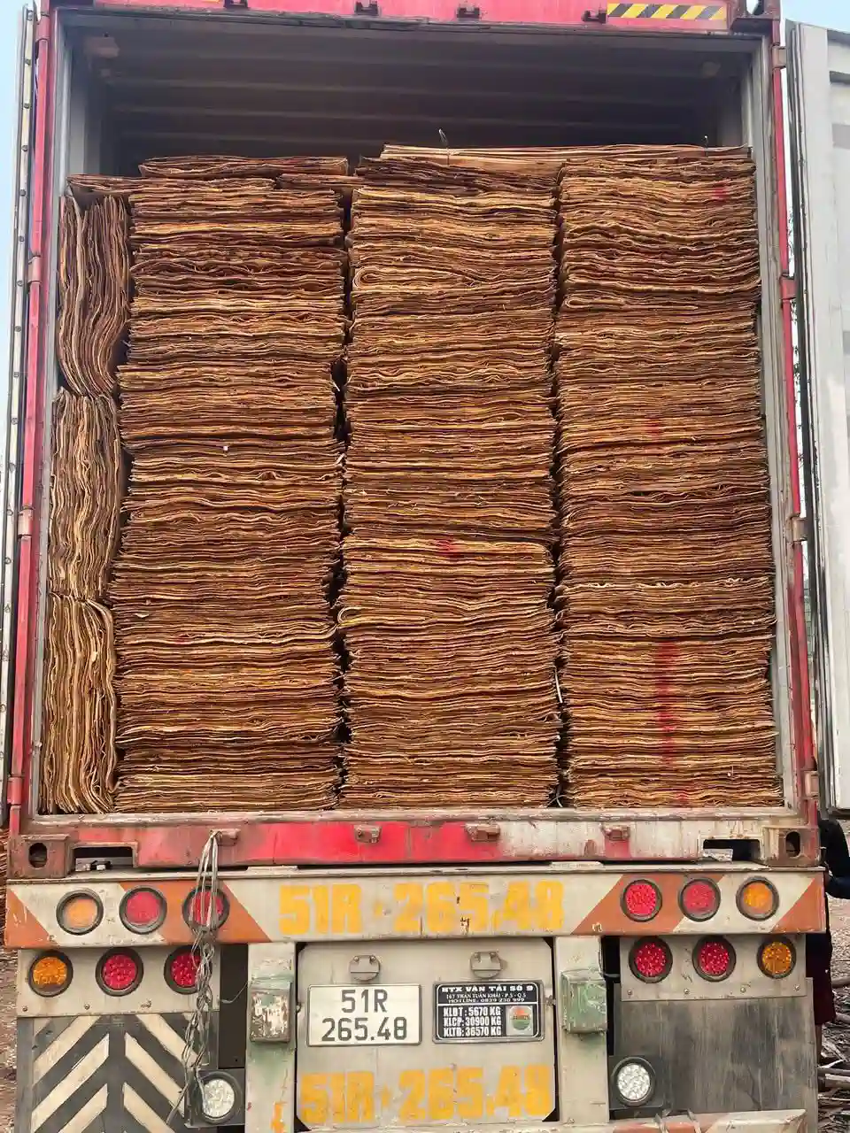 Vietnam plywood export container loading 40HC forklift HCPLY factory