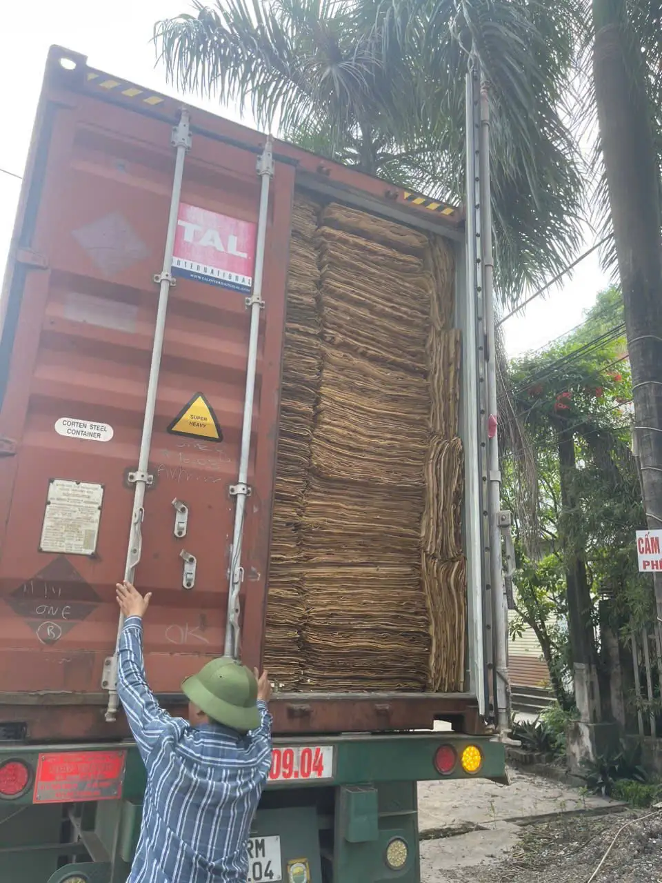 Plywood pallet loading forklift — Vietnam factory export HCPLY