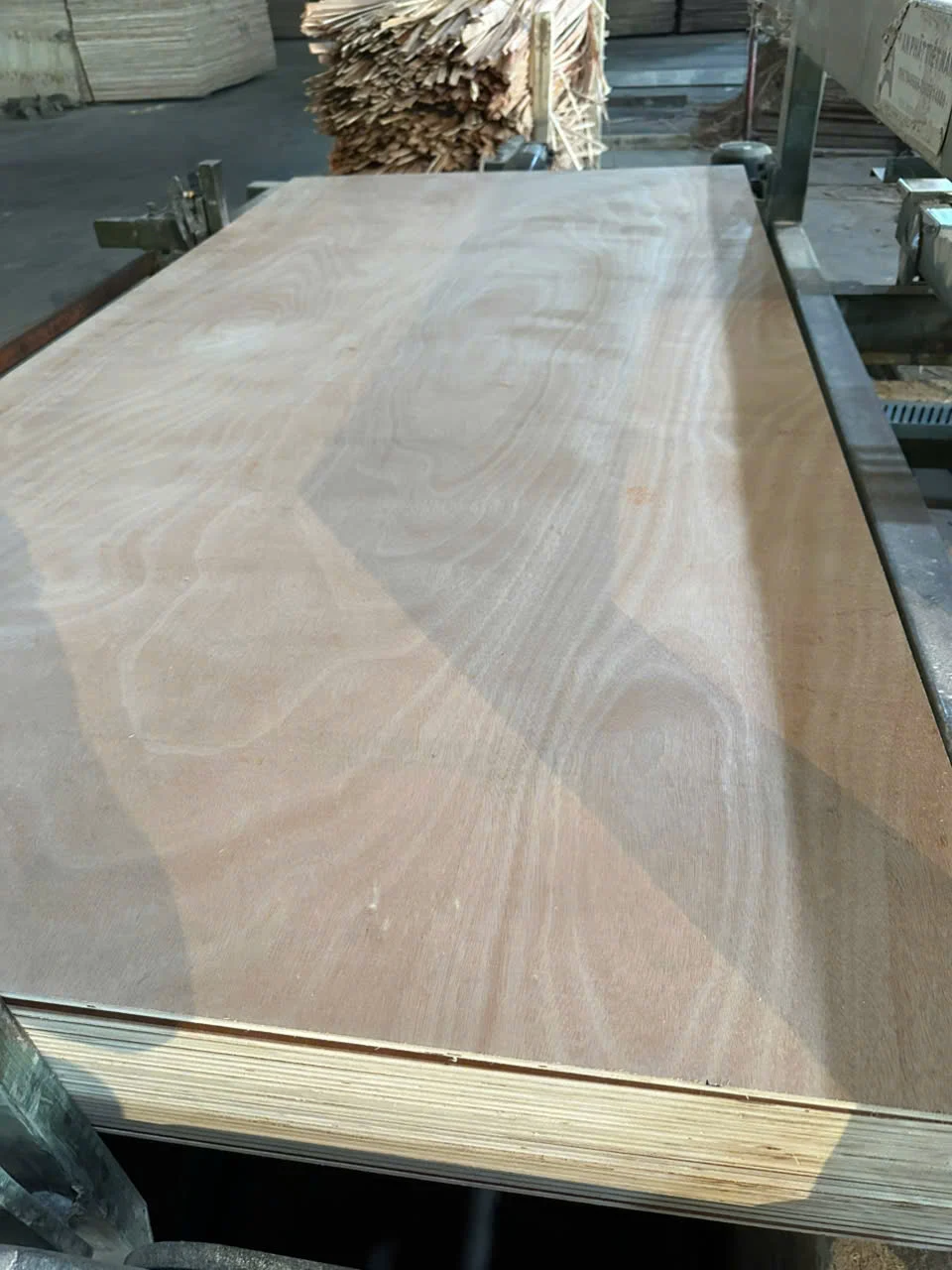 okoume face plywood vietnam export panel stacked at hcply factory