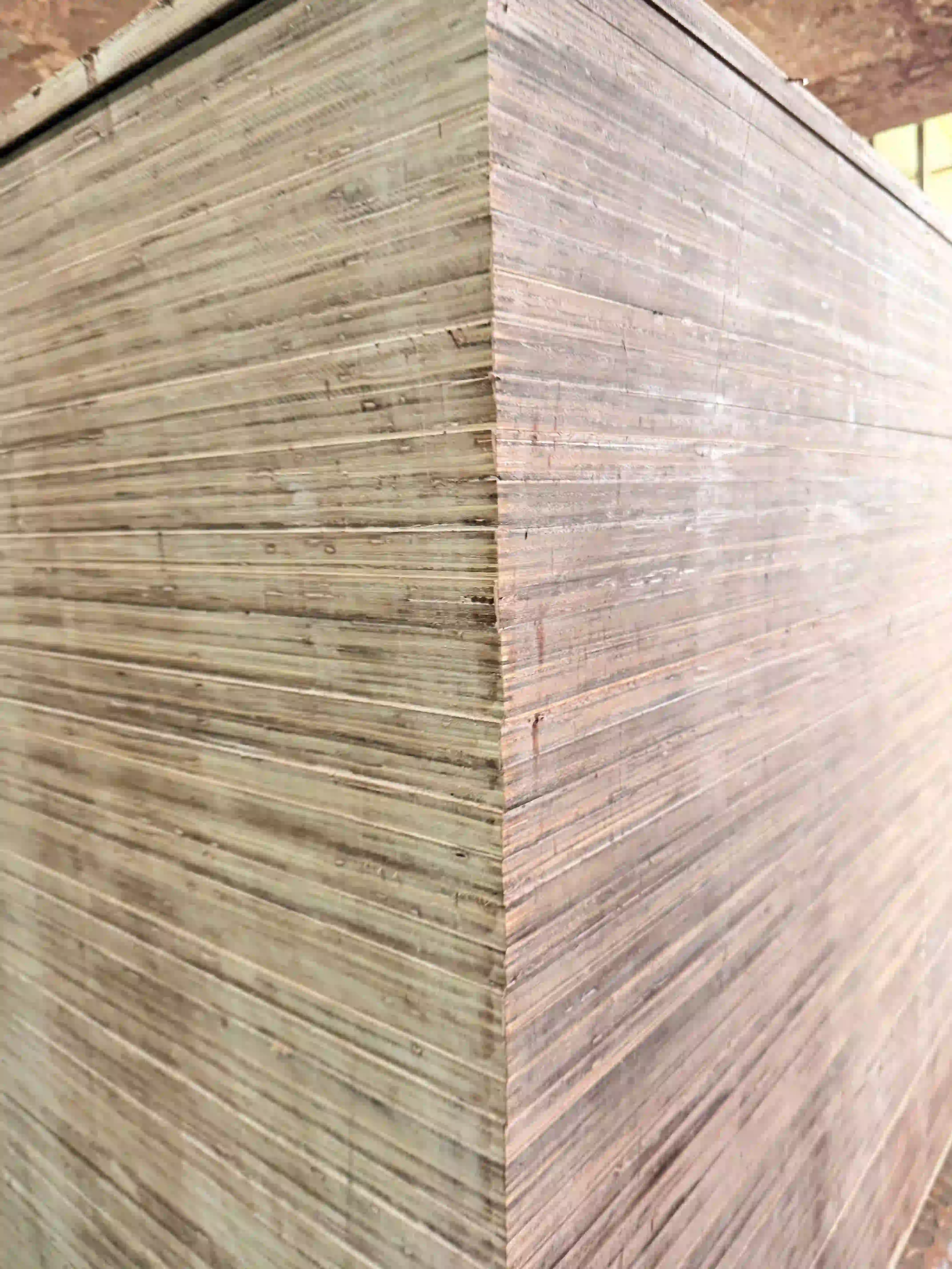 plywood quality control edge inspection at vietnam factory hcply