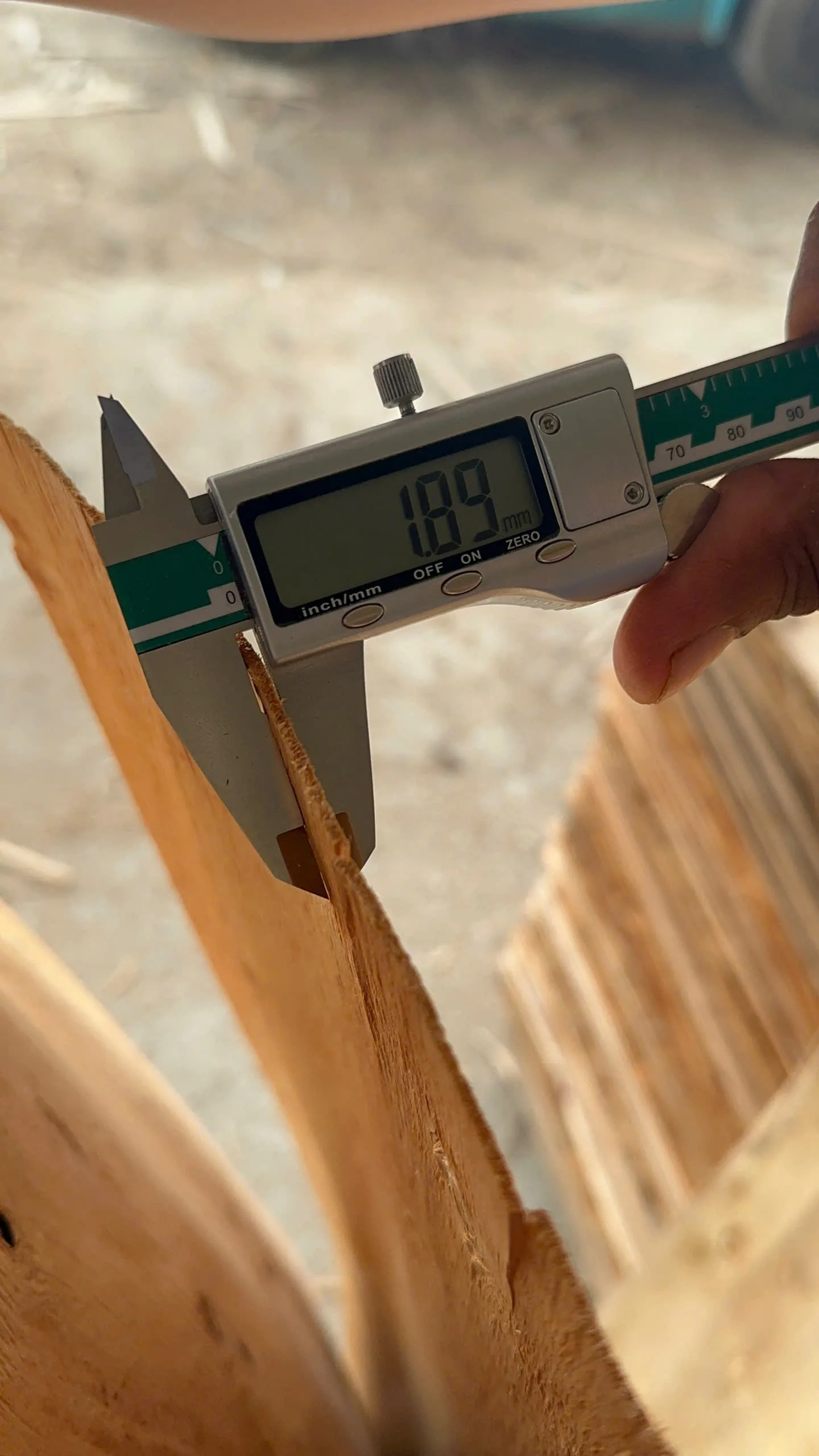 QC core veneer inspection cross-section — Vietnam plywood factory quality control HCPLY