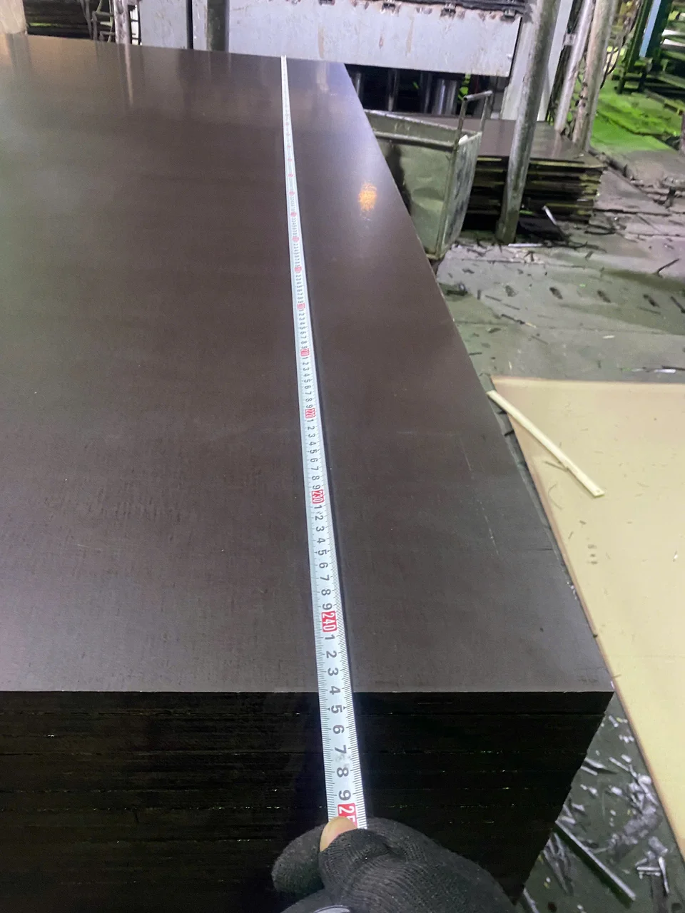 plywood qc inspection thickness check vietnam small factory export hcply