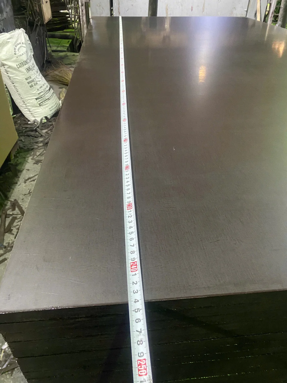 QC thickness inspection for furniture-grade plywood