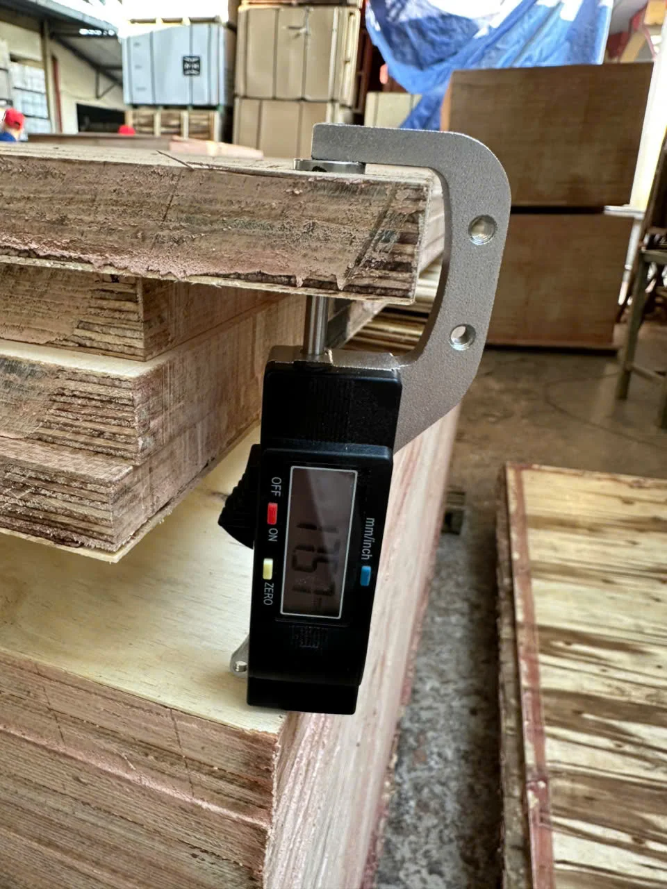 plywood quality control thickness inspection vietnam factory hcply