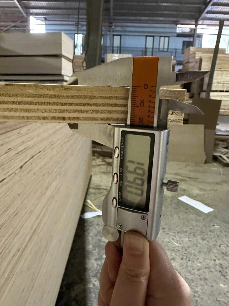 plywood weight measurement thickness caliper quality control hcply vietnam