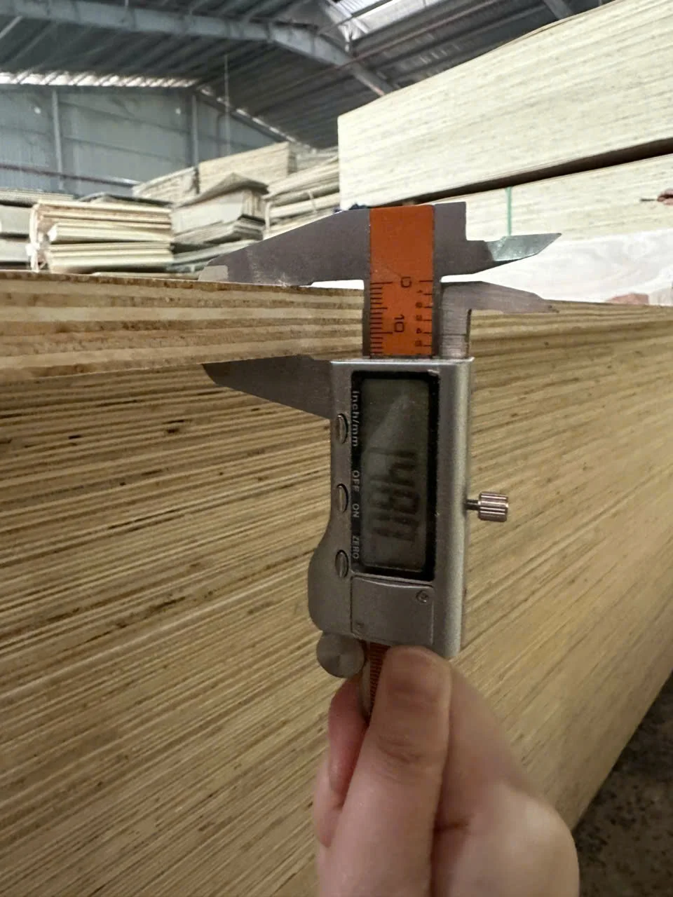 okoume plywood qc thickness inspection vietnam factory hcply export grade