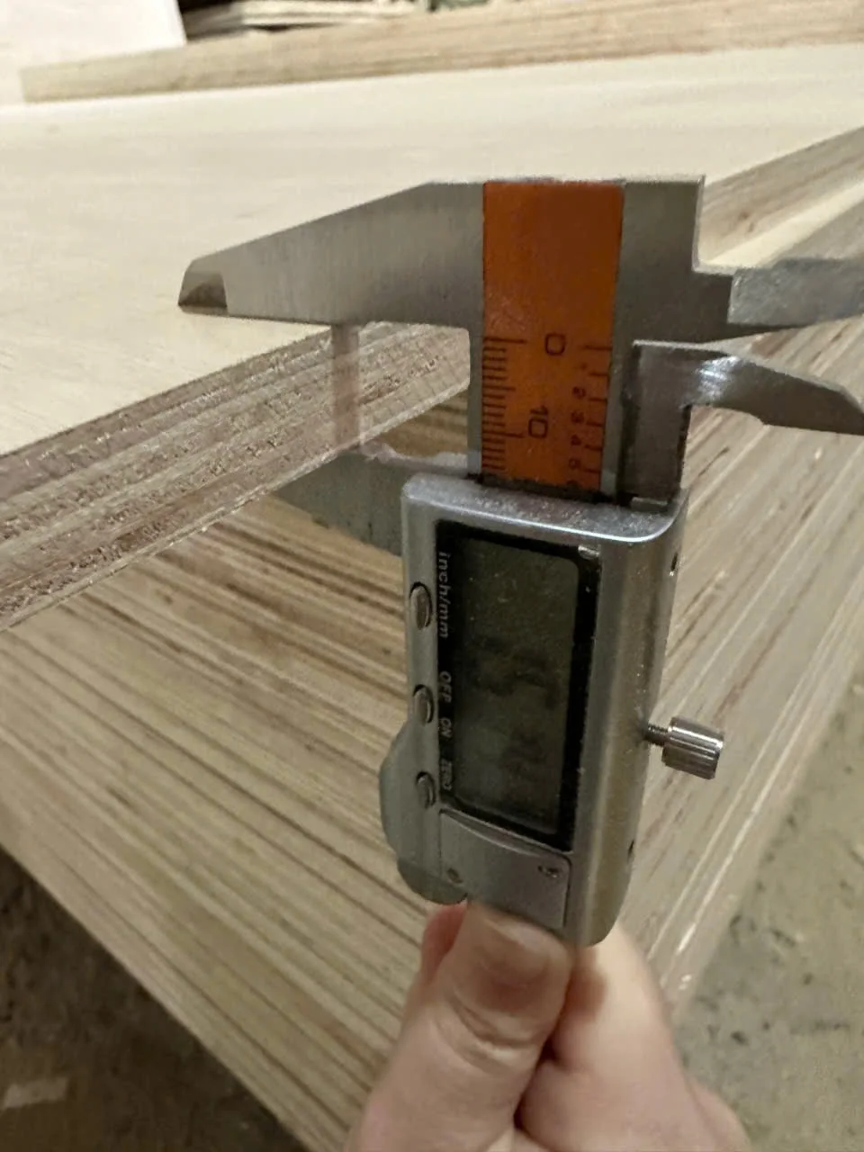 Plywood QC thickness inspection Vietnam factory export standard HCPLY