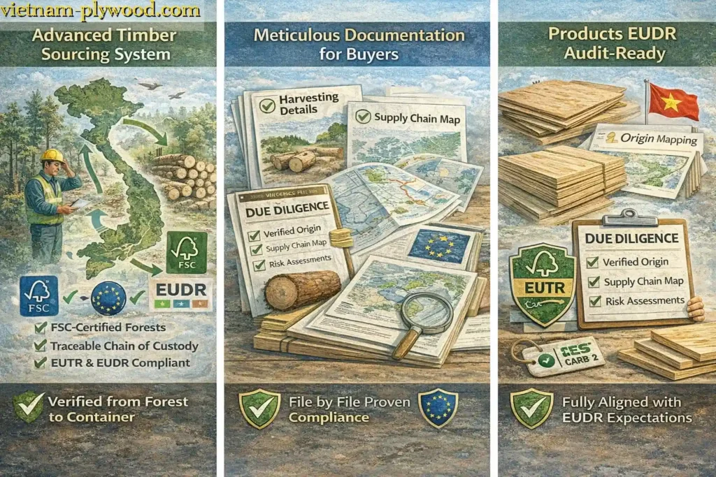 EUDR vs EUTR Explained What European Plywood Buyers Must Know Before Importing from Vietnam