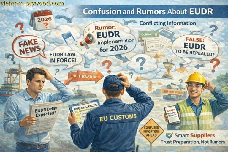 EUDR vs EUTR Explained What European Plywood Buyers Must Know Before Importing from Vietnam